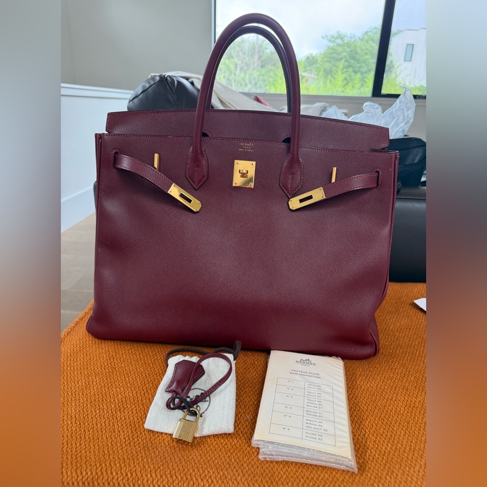 Vintage Hermes Birkin 40 Rouge H